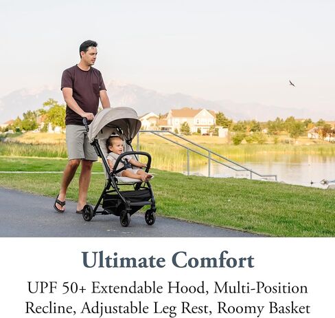 Inglesina Quid Stroller - Alpaca Beige - Ultra Compact Lightweight Travel Stroller, Babies and Toddlers, Airplane Overhead, Foldable, Reclining Seat, Collapsible Canopy, 3 Months - 50 lbs, BPA Free in Saudi Arabia