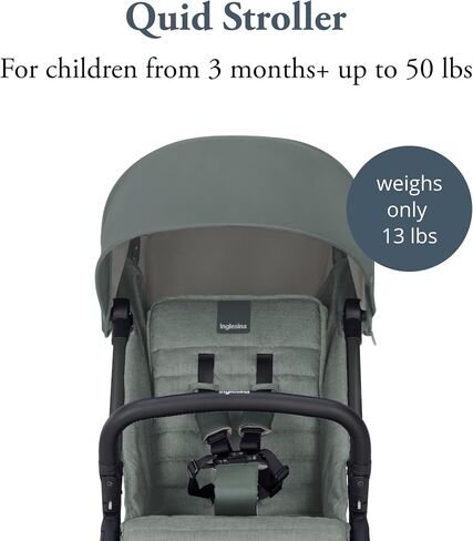 Inglesina Quid Stroller - Alpaca Beige - Ultra Compact Lightweight Travel Stroller, Babies and Toddlers, Airplane Overhead, Foldable, Reclining Seat, Collapsible Canopy, 3 Months - 50 lbs, BPA Free in Saudi Arabia