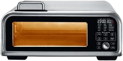 Air Fryer Oven with View Window, 9.5QT XL Large Airfryer Stainless Steel, 400°F Temp, 1min/Time Control, 9 1-Touch Cooking Presets, Nonstick, Automatic Light, Panel Tilt Friendly, 1700W in Saudi Arabia