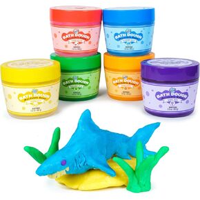 Tub Works® Bath Dough™ Moldable Kids Soap Bath Toy, Variety 6 Pack | Shape, Mold & Create Bath Art with Soap Dough | Soft & Moldable Kids Bath Soap for Shaping | Sensory Fun Toddler & Kids Bath Toys