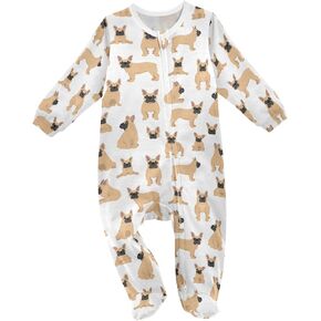 Dussdil Baby One-Piece Footies Newborn Rompers Pajamas Cotton Footed Pjs for Sleep Play Boys Girls