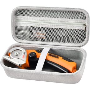 Case Compatible with WORX WX082L/ WX081L ZipSnip/for SnapFresh Cordless Electric Scissors, Cutting Tools Storage Organizer, Fabric Cutter Holder Bag with Accessories Pocket - Black (Case Only)