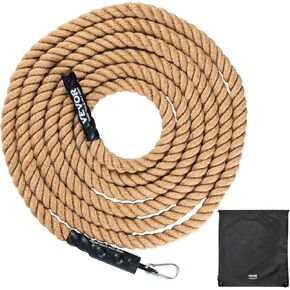 حبل تسلق الصالة الرياضية من VEVOR، قطر 1.5 بوصة، حبل تدريب اللياقة البدنية بطول 15 قدمًا، حبل تدريب اللياقة البدنية للبالغين، حبل تسلق للياقة البدنية وتدريب القوة، تمرين التسلق، التمرين المنزلي in Kuwait
