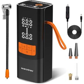 Tire Inflator Portable Air Compressor, 15000mAh and 150PSI Car Tire Inflator with Pressure Display for Cars, Motorcycles, Bicycles, Ball Bikes with Tire Pressure Gauge, Dual-Use Type