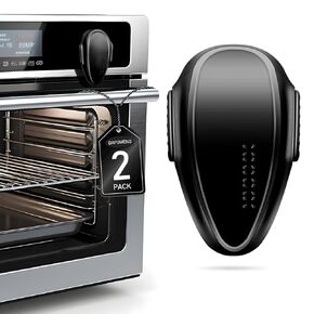 Oven Lock Child Safety (2 Pack), Cabinet Locks Baby Proofing, Baby and Child Proof Locks for Drawer Stove Oven Door, Upgrade Heat-Resistant Material, Easy to Install, No Toolf Need - Black