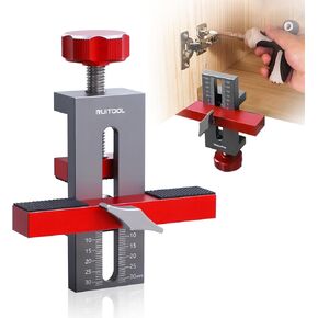 RUITOOL Cabinet Door Installation Positioner, Mounting Jig for Installing Cabinet Doors, Easily Adjustable Aluminium Alloy Versatile Cabinet Door Positioning Tool for Most Cabinet Doors