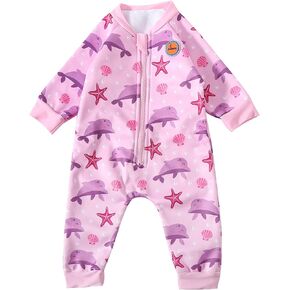 Baby Swimming Warm Suit Boys Fleece Lined Wetsuit Girls UV UPF50 Sun Protection Swimsuit