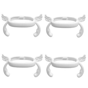 Bottle Handles Compatible for hegen Baby Bottles Anti Colic Wide Neck (4 White)