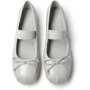 BEAU TODAY Ballet Flats for Women, Mary Jane Shoes Women, Leather Flats for Women, Comfortable Slip-on Flat Shoes, Casual Dressy Mary Jane Flats Shoes with Bow