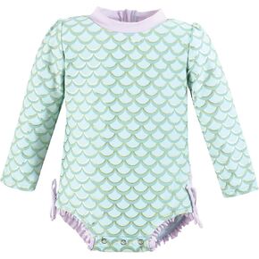 Hudson Baby Unisex Baby Rashguard Baby and Toddler Swimsuit, Mermaid