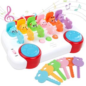 Montessori Toys for 1 Year Old Boy Girl - Pop Up Baby Toys 6-12 Months with Music - Early Learning Cause and Effect Toys for Toddlers 1-3 Activity - Toddler Toys Age 1-2 Birthday Gift