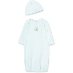 Little Me Baby Boys' Newborn 2-Piece Nightgown and Hat Set