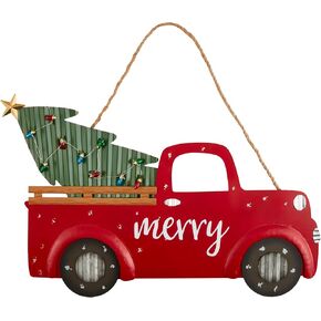 Mud Pie Led Truck Door Hanger; 15" x 22"