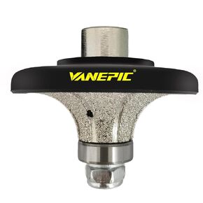 3/4 inch B20 Diamond Demi bullnose Half Bullnose Profile Wheel Diamond Hand Profiler Router Bit with 5/8-11 Thread for Grinder Polisher Granite Marble Concrete and Countertop Edge Shaping