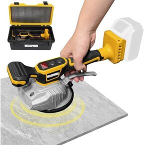 Tile Vibration Leveling Machine, Cordless Tile Vibration Installation Tool Compatible with De-Walt 20V Battery with 8 Speed, Suction Cup, Digital Display for Floor Tile Wall(Tools Only)