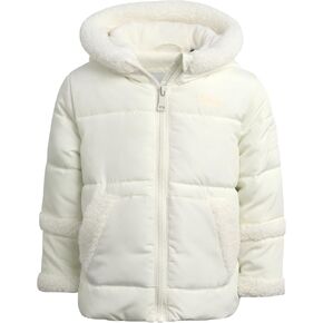 DKNY Infant Toddler Baby Girls' Winter Coat- Polar Fleece Lined Hooded Quilted Bubble Puffer Jacket for Girls (12M-4T)