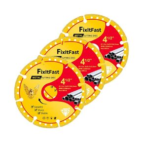 Diamond Cutting Wheel 4 1/2 x 7/8 Inch with 4/5" and 5/8" Washer,Grinder Blades,Cut Off Wheels 4 1 2 inch,4.5 Cut Off Wheel for Metal with 6000+ Cuts on Rebar,Iron,INOX-3 Pack