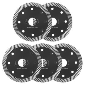 HARFINGTON 10pcs Diamond Tile Saw Blades, Super Thin 4-inch / 105mm Grinder Cutting Saw Blades with 22mm (7/8") Arbor for Ceramic Marble Porcelain Tile, Blue