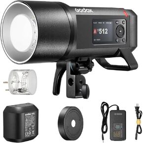 Godox AD600 Pro II Studio Flash Monolight,600Ws Outdoor Flash Strobe Light, 2.4G TTL, 1/8000s HSS,Bi-Color 2800K-6000K,0.01s~0.9s Recycle Time