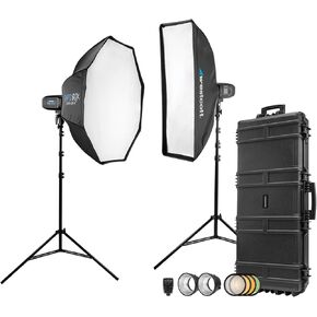 Westcott FJ400 Strobe 2-Light Location & Studio Lighting Hard Case Kit with FJ-X3 M Universal Multi-Brand Wireless Trigger (4735M)