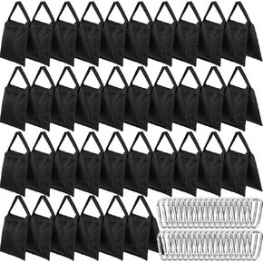 Nuogo 40 Sets Photography Sand Bags with Hook Sturdy Heavy Duty Stage Weight Sandbag for Photography Photo Video Studio Boom Arm, Outdoor Patio Furniture