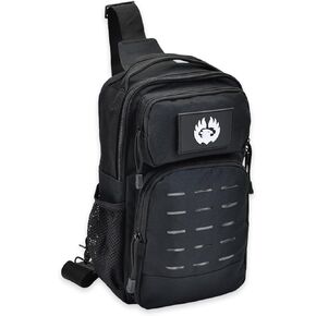 TORCH Sling Bag Single Shoulder Crossbody Backpack Urban Outdoor Sports Military Style MOLLE Travel Pack for EDC Gear V2 Desert