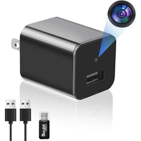 Hidden Camera Spy Camera Charger - HD 1080P Wireless Mini Nanny Cam Indoor Home Security with Motion Detection，Video-Only