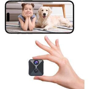 javiscam 2K Wireless Spy Camera - Indoor Hidden Camera with Clear Night Vision, AI Motion Detection, Long Battery Life, Night Vision, App Supported, SD/Cloud Storage