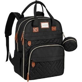 LANDICI Diaper Bag Backpack, Multifunction Baby Diaper Bags with Changing Pad, Stroller Straps & Pacifier Case, Travel Essentials Back Pack for Mom Dad Boy Girl, Large Capacity, Waterproof, Grey