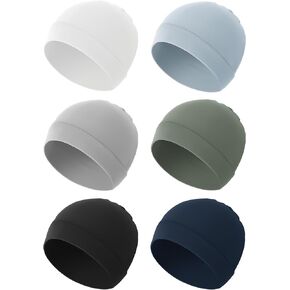 Konssy 6 Pack Baby Newborn Hats Set Baby Beanie Hats Soft for Infant Baby Girls Boys Caps 0-6 Months