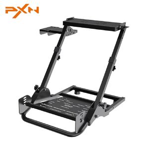 PXN A10 PC Racing Wheel Stand - Simulator Cockpit Wheel Stand Racing Steering Shifter Mount fit for V9 V9 GEN2 V10 V99 V12 Lite G25 G27 G29 G920 G923 R5 R9 R16 R21 T300 T500 TGT TSPC CSR CSW Gaming Wheel and Pedals and Shifters Not Included(Black)
