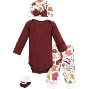 Hudson Baby Unisex Thermal Preemie Layette Set 4pc Long Sleeve Outfit