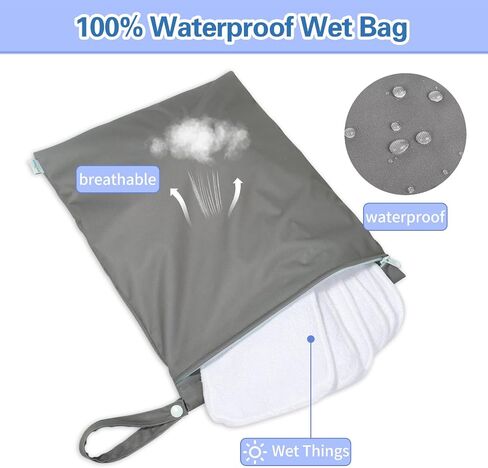babygoal Waterproof Wet Dry Bag for Swimsuits,Travel, Food Storage, Stroller, Daycare, Baby Diapers, Yoga, Beach, Pool, Wet Clothes LAU-NKD61-B in Saudi Arabia
