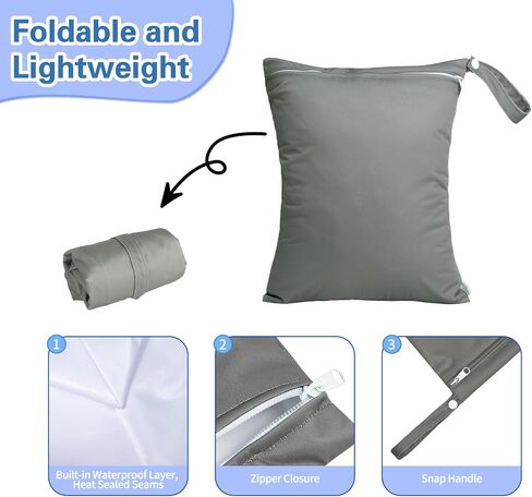 babygoal Waterproof Wet Dry Bag for Swimsuits,Travel, Food Storage, Stroller, Daycare, Baby Diapers, Yoga, Beach, Pool, Wet Clothes LAU-NKD61-B in Saudi Arabia