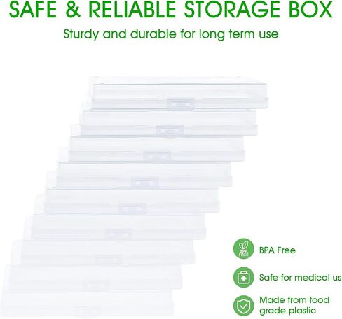 Photo Storage Box 5 x 7 Inches, 18 Inner Extra Large Photo Boxes with Dividers, Clear Acid-Free Photo Storage Containers with Handle, Photo Organizer Craft Keeper for Photo, Craft, Stamp in Saudi Arabia