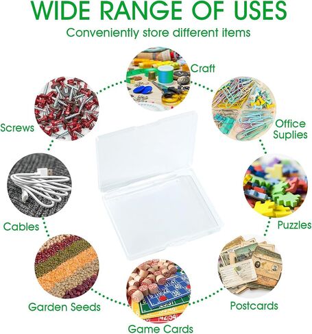 Photo Storage Box 5 x 7 Inches, 18 Inner Extra Large Photo Boxes with Dividers, Clear Acid-Free Photo Storage Containers with Handle, Photo Organizer Craft Keeper for Photo, Craft, Stamp in Saudi Arabia