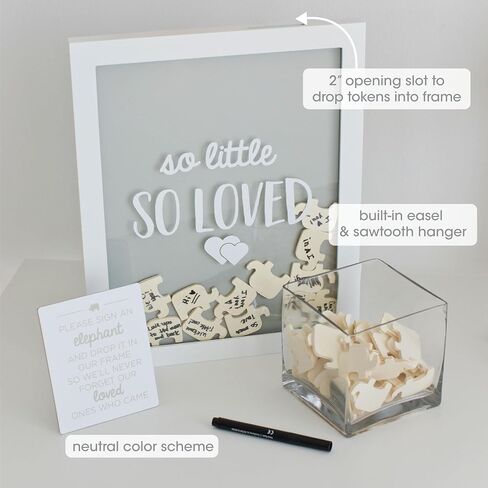 Pearhead Hello Little One Guest Signature Frame, Baby Shower Alternative Guest Book, Baby Girl or Baby Boy Sonogram Ultrasound Photo Frame in Saudi Arabia