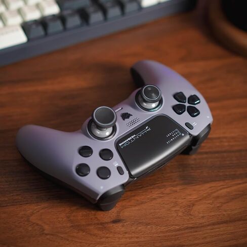 HEXGAMING PHANTOM Pro Controller with 4 Remappable Buttons, 6 Remapping Profiles, 8 Interchangeable Analog Stick, and Adjustable Triggers Compatible with ps5, PC, Mobile - Hall Effect Shadow Gray in Kuwait