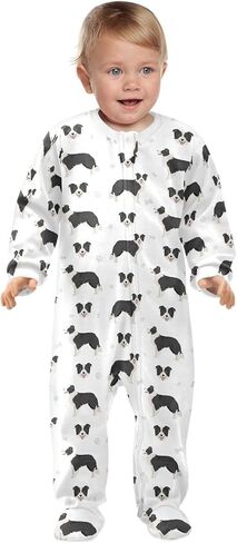 Dussdil Baby One-Piece Footies Newborn Rompers Pajamas Cotton Footed Pjs for Sleep Play Boys Girls in Kuwait