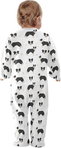 Dussdil Baby One-Piece Footies Newborn Rompers Pajamas Cotton Footed Pjs for Sleep Play Boys Girls in Kuwait