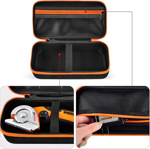 حافظة متوافقة مع WORX WX082L/ WX081L ZipSnip/لمقص كهربائي لاسلكي SnapFresh، منظم تخزين أدوات القطع، حقيبة حامل لقطع القماش مع جيب الملحقات - أسود (الجراب فقط) in Saudi Arabia