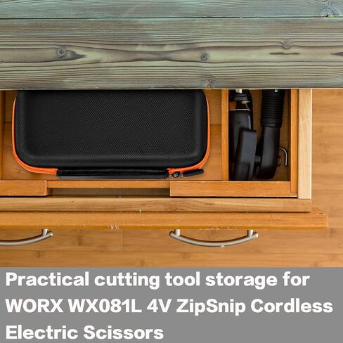 حافظة متوافقة مع WORX WX082L/ WX081L ZipSnip/لمقص كهربائي لاسلكي SnapFresh، منظم تخزين أدوات القطع، حقيبة حامل لقطع القماش مع جيب الملحقات - أسود (الجراب فقط) in Saudi Arabia