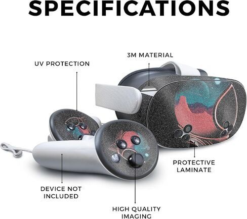 Carbon Fiber VR Skin Compatible with Meta Quest 3S - Shadow Concrete - Premium 3M Vinyl Protective Wrap Decal Cover - Easy to Apply | Crafted in The USA by MightySkins in Kuwait