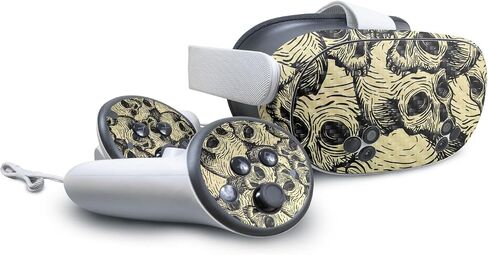 Carbon Fiber VR Skin Compatible with Meta Quest 3S - Shadow Concrete - Premium 3M Vinyl Protective Wrap Decal Cover - Easy to Apply | Crafted in The USA by MightySkins in Kuwait