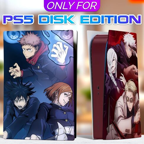 Jujutsu Kaisen Ps5 Anime Skin Ps5 Controller Skin - Ps5 ملصق الجلد Ps5 Controller Wrap Ps5 جلود لإصدار قرص وحدة التحكم PlayStation ملصق لغطاء وحدة تحكم ألعاب الفيديو Ps5 ملحقات Ps5 in Kuwait