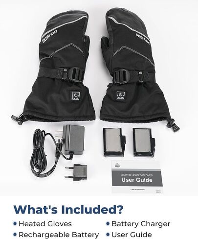 DEERFAMY Heated Gloves for Men Women, Ice Fishing Gloves with Flip Cover Design & Rechargeable Electric Battery 7.4V 2500mAh, for Winter Hiking Skiing Skating Snow Camping Cycling in Saudi Arabia