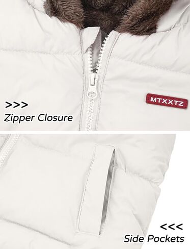 Happy Cherry Toddler Baby Puffer Vest with Hood Ears Hooded Sleeveless Bubble Jacket Insulated Padded Vest 2-7 Years in Kuwait