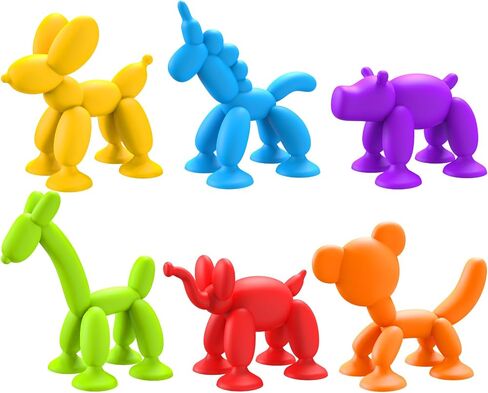 Bath Toys 6 PCS Suction Cup Toys Sensory Toys for Kids Ages 4-8 Boys Girls Stress Release Toys Travel Toys Suction Cup Toys Silicone in Saudi Arabia