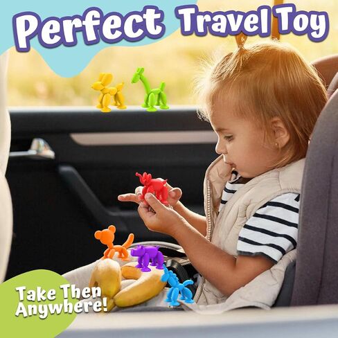Bath Toys 6 PCS Suction Cup Toys Sensory Toys for Kids Ages 4-8 Boys Girls Stress Release Toys Travel Toys Suction Cup Toys Silicone in Saudi Arabia