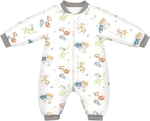 ZIGJOY Toddler Sleep Sack with Feet 2.5 TOG Baby Sleep Sack with Legs Toddler Wearable Blanket with 2-Way Zipper Soft for Infant Boy Girl 12-24 Months, Animal Art in Saudi Arabia